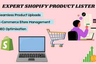 do shopify listing, product upload and SEO optimisation