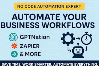 automate your business workflow using gptnation zapier and no code tools