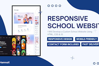 design and develop a responsive school website