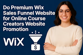 do premium wix sales funnel website for online course creators website promotion