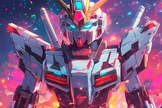 draw your mecha robot fanart or original in digital artwork