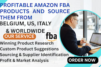 find hot amazon fba product and source them from belgium US italy worldwide