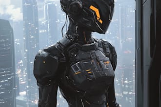 make a sci fi illustration for you