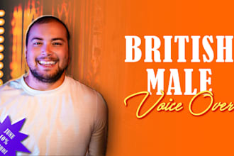 record a british male voice for your commercial, games and animations