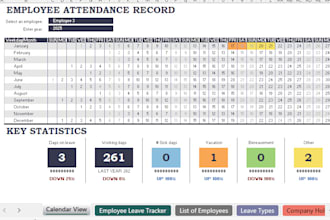 create a custom excel employee leave tracker with calendar