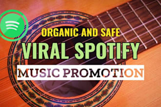 increase your spotify streams and followers with real organic promotion