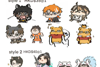 digital arts including chibi ,full bodies ,half bodies