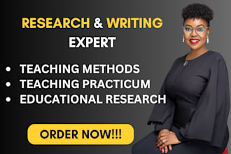 write on teaching methods, teaching practicum and educational research methods