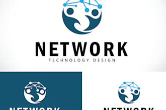 do an unique technology, internet and network logo