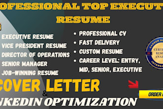 craft an executive level resume that highlights leadership and impact