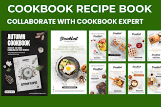 write design editable canva recipe cookbook  recipe  ebook canva pdf lead magnet