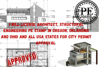 license architect, structural engineering pe stamp in oregon, oklahoma and ohio