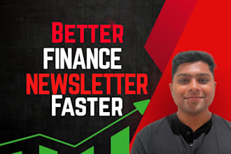 write newsletter for finance and stock market educators
