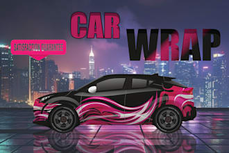 design professional car wrap, van wrap, food truck wrap