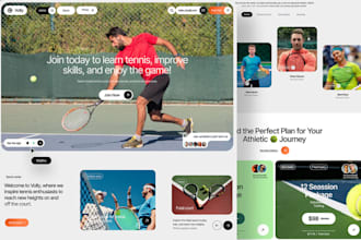 develop sport website and flyer design vectorize