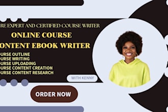 prepare online course content ebook ghostwriter klaviyo course writer elearning