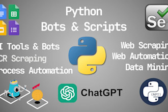 do web scraping and create bots to automate any task