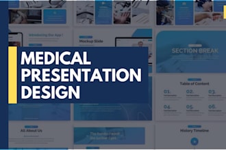 do a clean medical powerpoint presentation, pitch deck for medical business