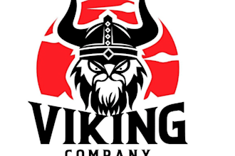 create modern and luxury skull viking mascot logo