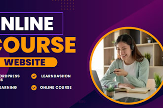 create a wordpress lms, elearning, or online course website with learndash