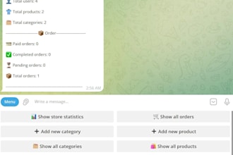 develop a premium crypto payment telegram store bot