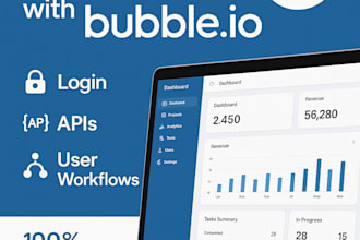 build and design bubble io web application and app development with no code