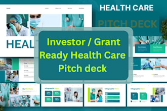 healthcare investor ready telehealth grant ready clinic startup pitch deck ppt