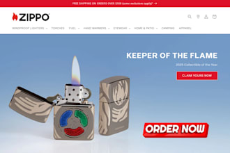 build dynamic zippo lighter wordpress website smoking accessories online store