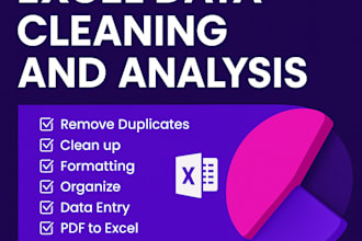 do excel data cleaning, formatting, splitting and merging