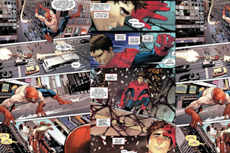 draw comic book illustration, graphic novel comic page artist