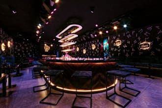 modern luxury  3d interior nightclub design,bar,lounge,restaurant,cafe,shop,VR