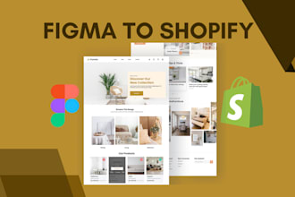 convert your figma design to a responsive custom  USA shopify store