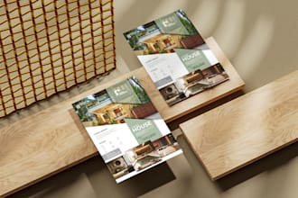 design modern business and real estate flyers for print or digital use