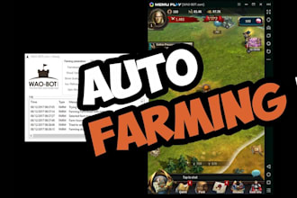 create mmorpg gaming bot for auto farming, auto riding, game automation