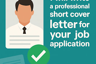write a custom cover letter for your job application in english