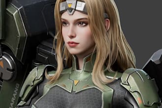 3d hyper realistic character, fully rig and animated ready for ue or unity game