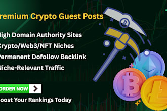 do expert crypto outreach, guest posting, and high authority link building