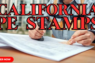 provide california pe stamped structural drawings for permits