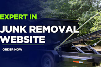 create modernly designed junk removal website