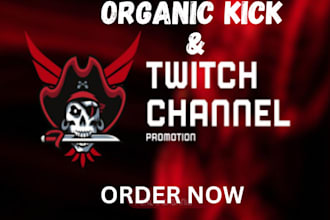 organic twitch channel promotion organic kick live viewers promotion