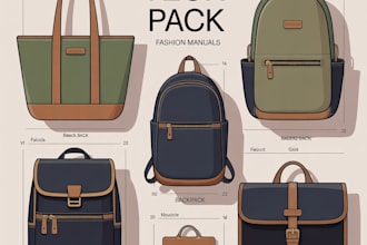 design backpack tech pack ready for the factory fashion design bag tech pack pro