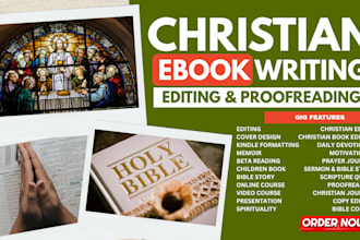 be your christian book editor, formatting, prayer journal, video course content