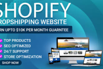 build shopify dropshipping store, shopify website design, shopify pet store