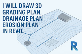 draw 3d grading plan, drainage plan, erosion plan in revit