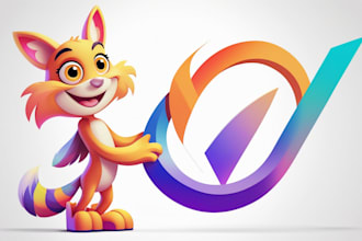 design company mascot logo with creative concepts