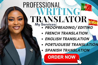 translate from english to portuguese, spanish and french translation