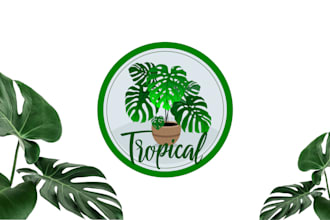 design nursery garden farm lawn flower or plant shop logo