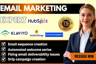 create welcome email sequences in mailchimp klaviyo activecampaign hubspot