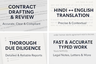 do contract drafting and review and document translation
