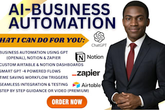 automate business using gpt, zapire, airtable and notion to save hours weekly